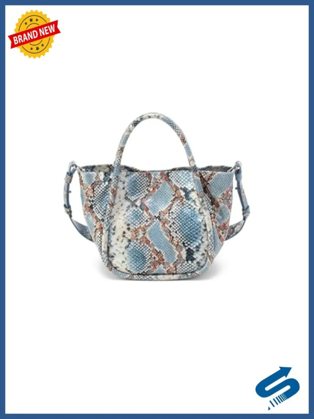 Leather Satchel Crossbody Bag with Top Handles
